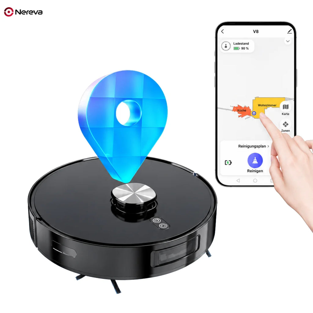 Nereva™ Orbit Saugroboter mit Wischfunktion und Laser-Navigation