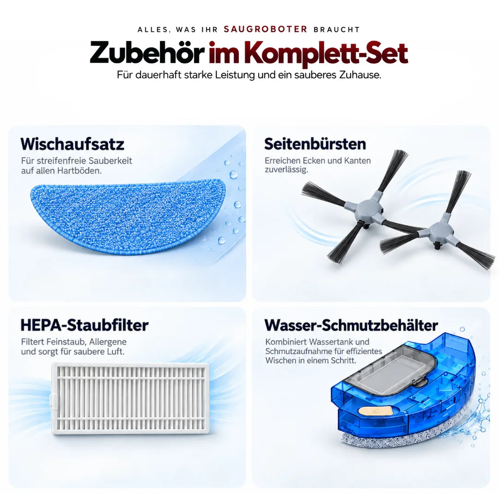 Nereva™ Orbit Saugroboter mit Wischfunktion und Laser-Navigation