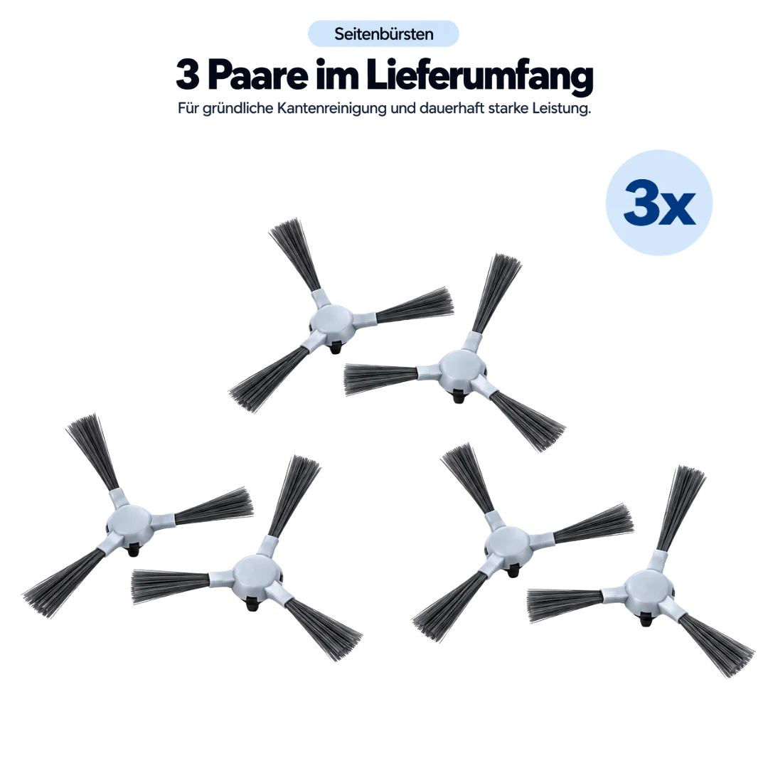 Nereva™ Seitenbürsten für Orbit Saugroboter – 3 Paar