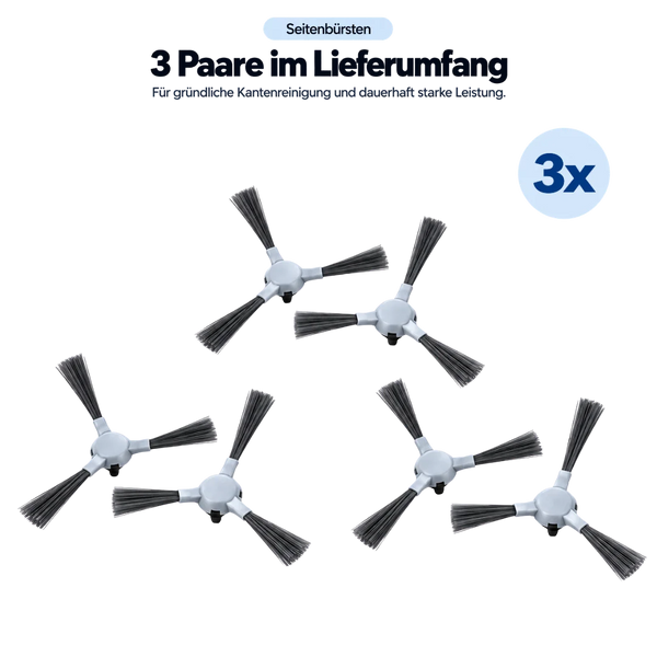 Nereva™ Seitenbürsten für Orbit Saugroboter – 3 Paar