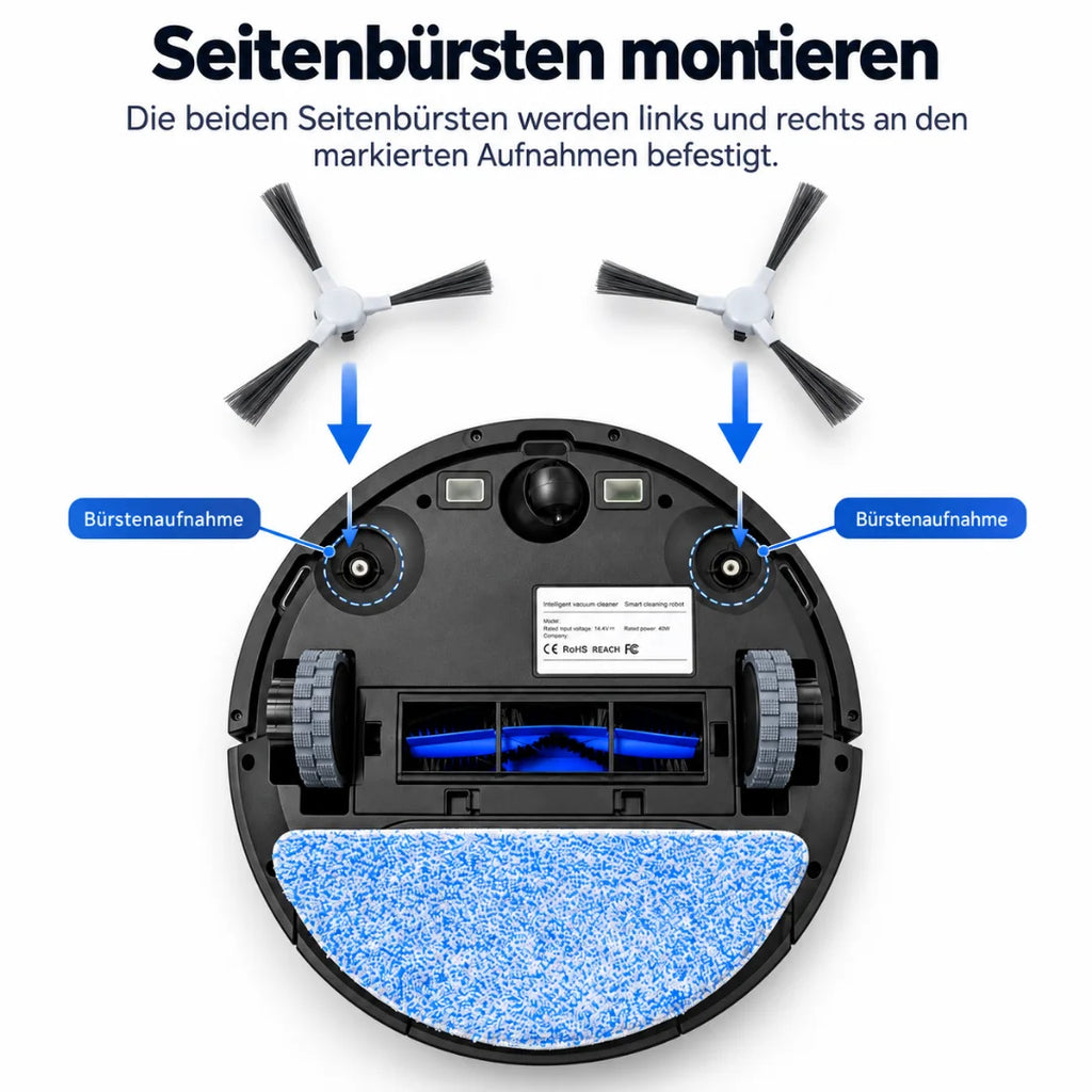 Nereva™ Seitenbürsten für Orbit Saugroboter – 3 Paar