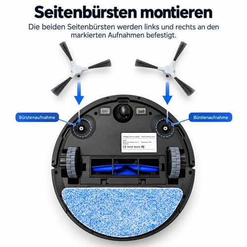 Nereva™ Seitenbürsten für Orbit Saugroboter – 3 Paar