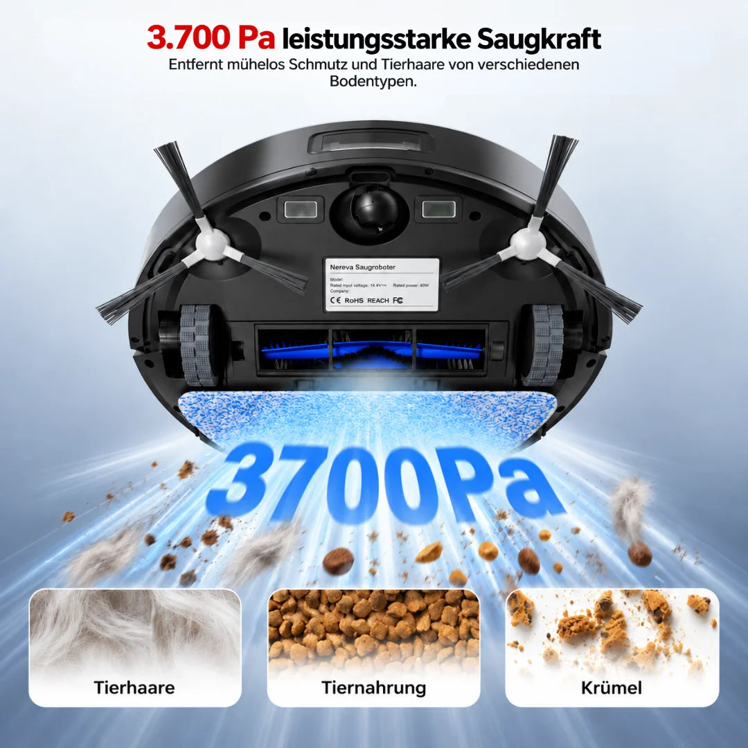Nereva™ Orbit Saugroboter mit Wischfunktion und Laser-Navigation