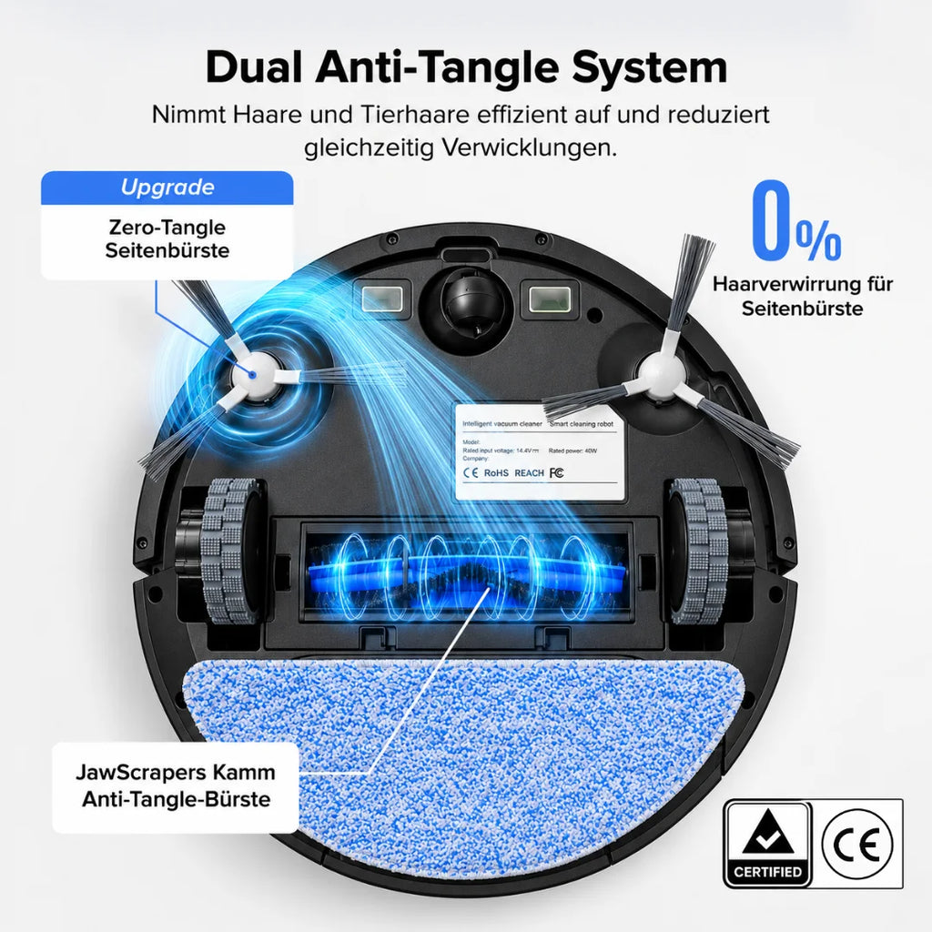 Nereva™ Orbit Saugroboter mit Wischfunktion und Laser-Navigation