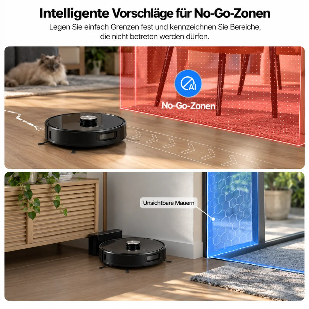 Nereva™ Orbit Saugroboter mit Wischfunktion und Laser-Navigation