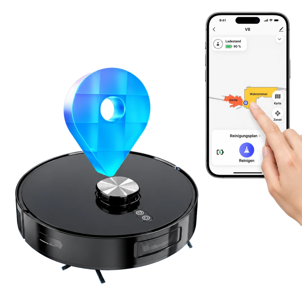 Nereva™ Orbit Saugroboter mit Wischfunktion und Laser-Navigation