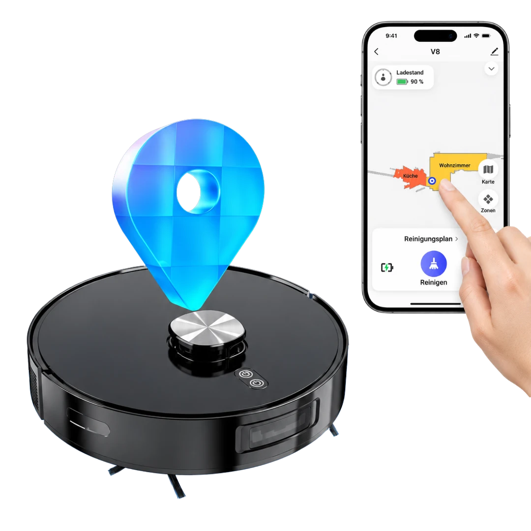 Nereva™ Orbit Saugroboter mit Wischfunktion und Laser-Navigation